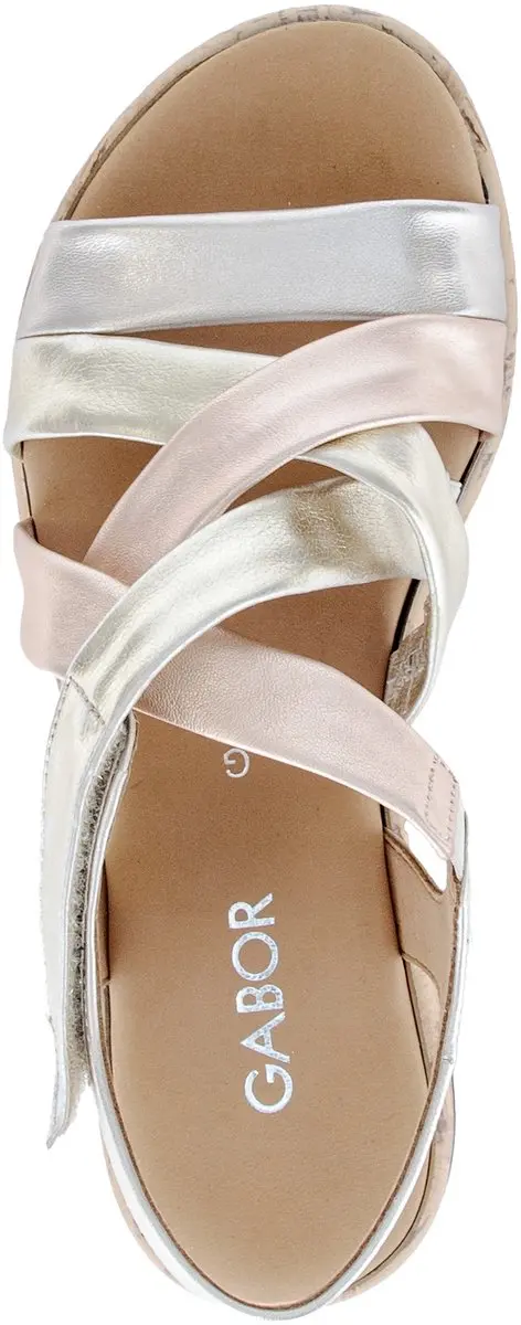Gabor 82.736.82 Sandalen - 36 - Zilver/Brons