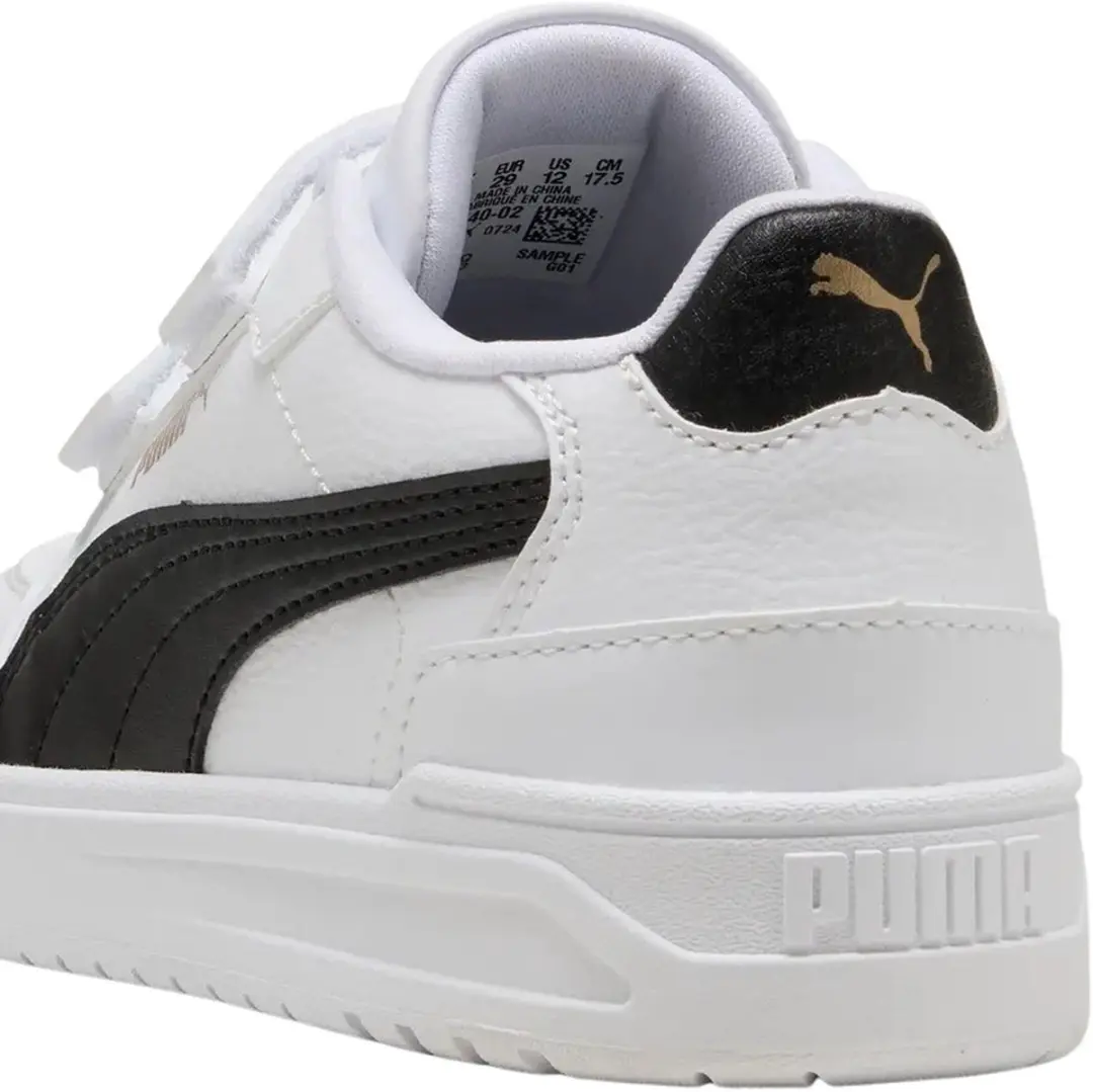 PUMA Shuffle Downtown Lo Sneakers Junior 35 - Wit/Zwart - afbeelding 4 van 6