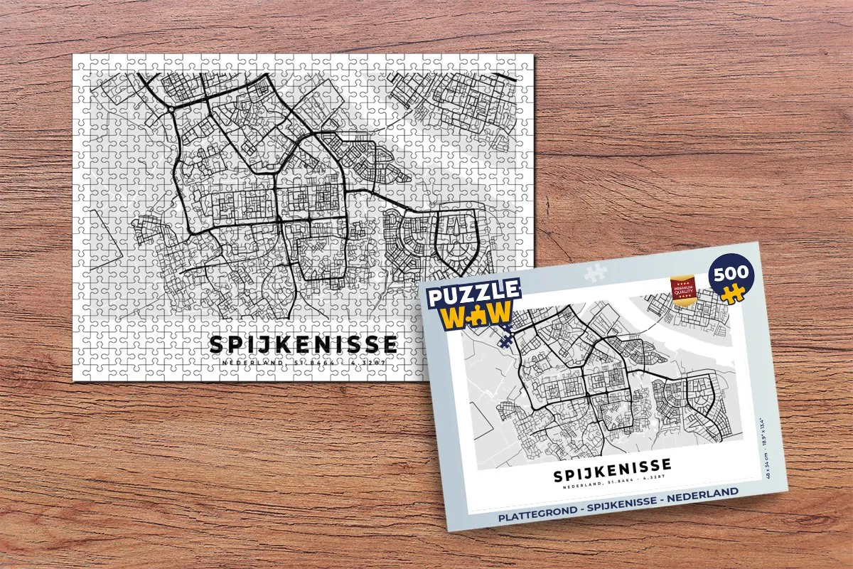 PuzzleWow Spijkenisse Legpuzzel 500 Stuks - Multicolor