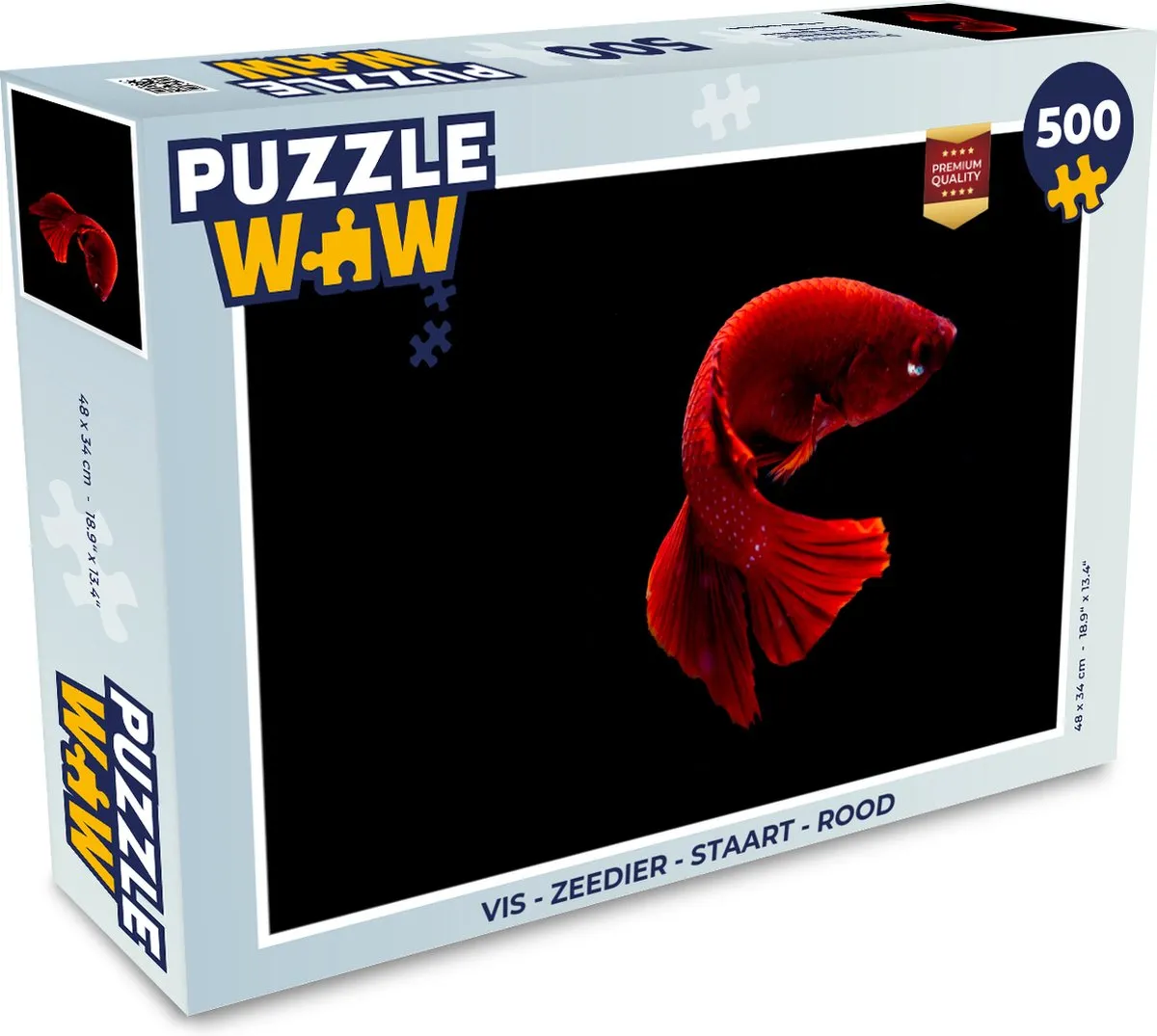 PuzzleWow Vis Zeedier Legpuzzel 500 Stuks - Multicolor