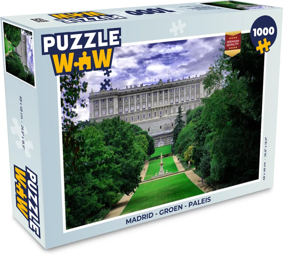 PuzzleWow Madrid Legpuzzel 1000 Stuks - Multicolor
