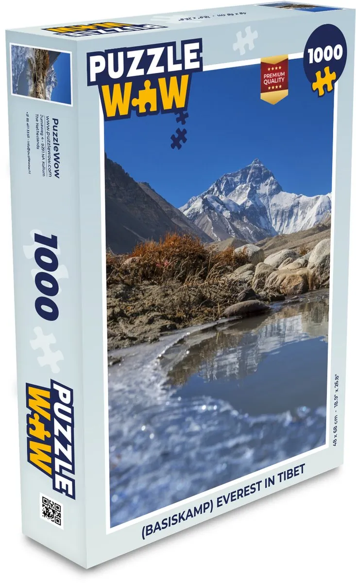 PuzzleWow Everest in Tibet Legpuzzel 1000 Stuks - Multicolor