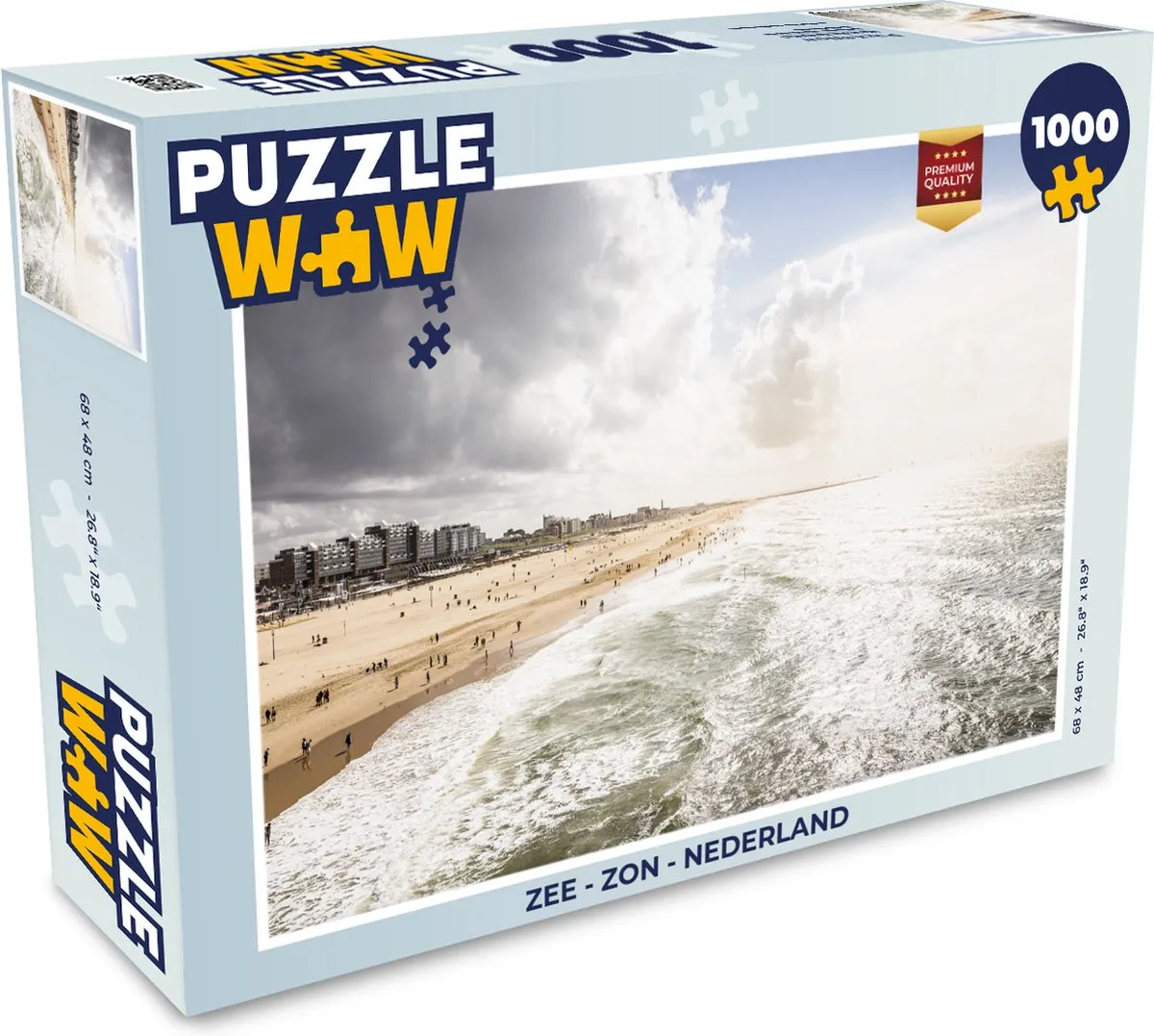 PuzzleWow Zee - Zon - Nederland Legpuzzel 1000 Stuks - Multicolor