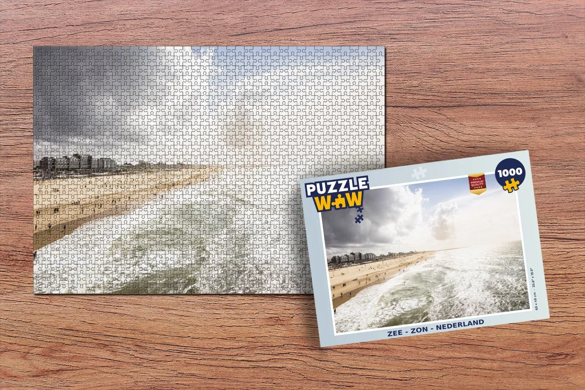 PuzzleWow Zee - Zon - Nederland Legpuzzel 1000 Stuks - Multicolor