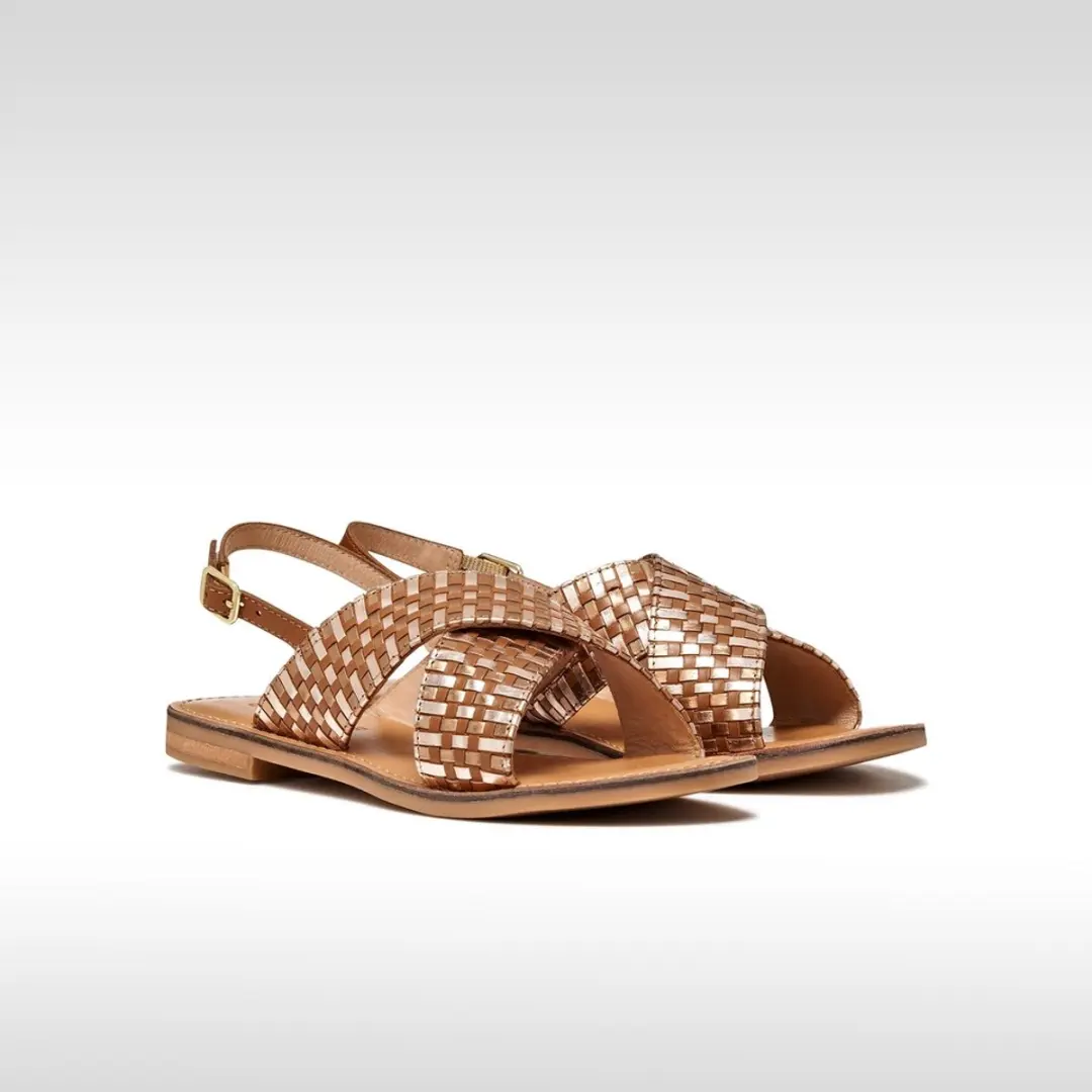 Geox Maddalusia C Dames Sandalen 38 - Tabak/Brons