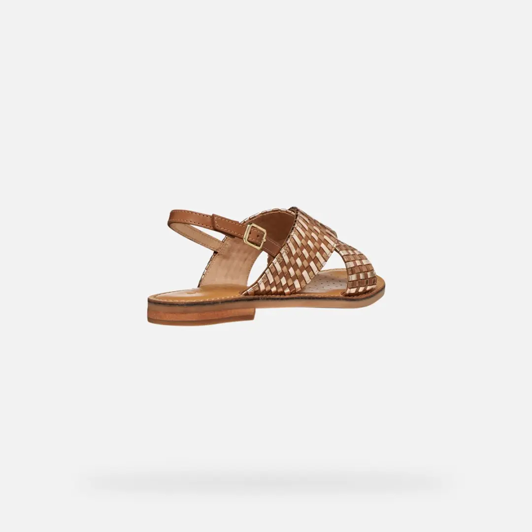Geox Maddalusia C Dames Sandalen 38 - Tabak/Brons