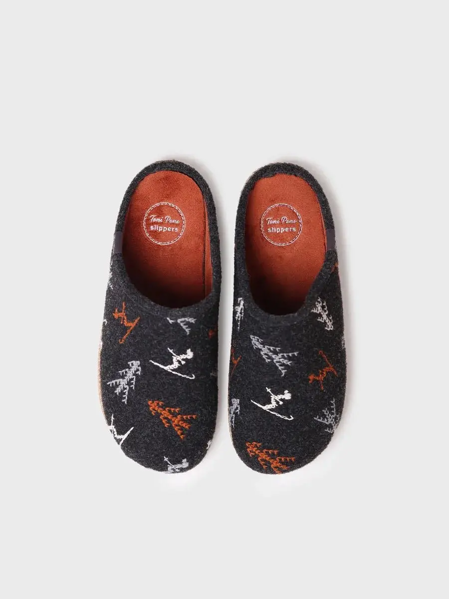 Viltslippers voor heren