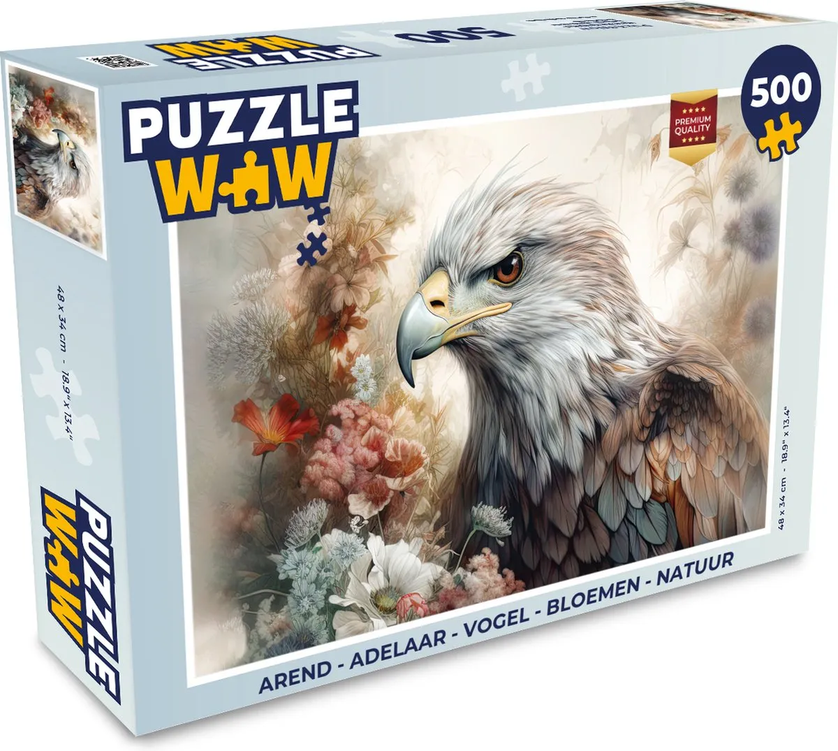 PuzzleWow Arend Legpuzzel 500 Stuks - Multicolor