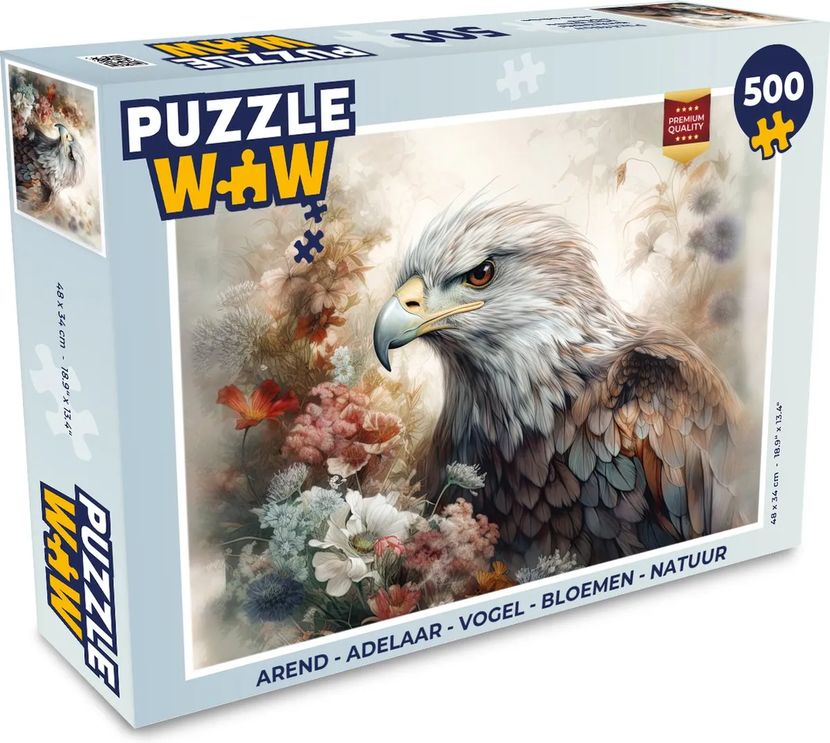PuzzleWow Arend Legpuzzel 500 Stuks - Multicolor