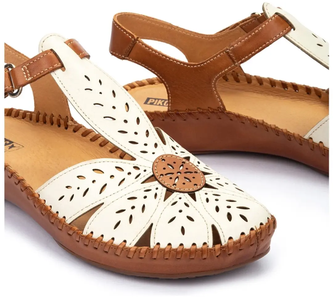 Pikolinos P Vallarta 655 Sandaal - Wit/Cognac - Maat 41 - afbeelding 6 van 6