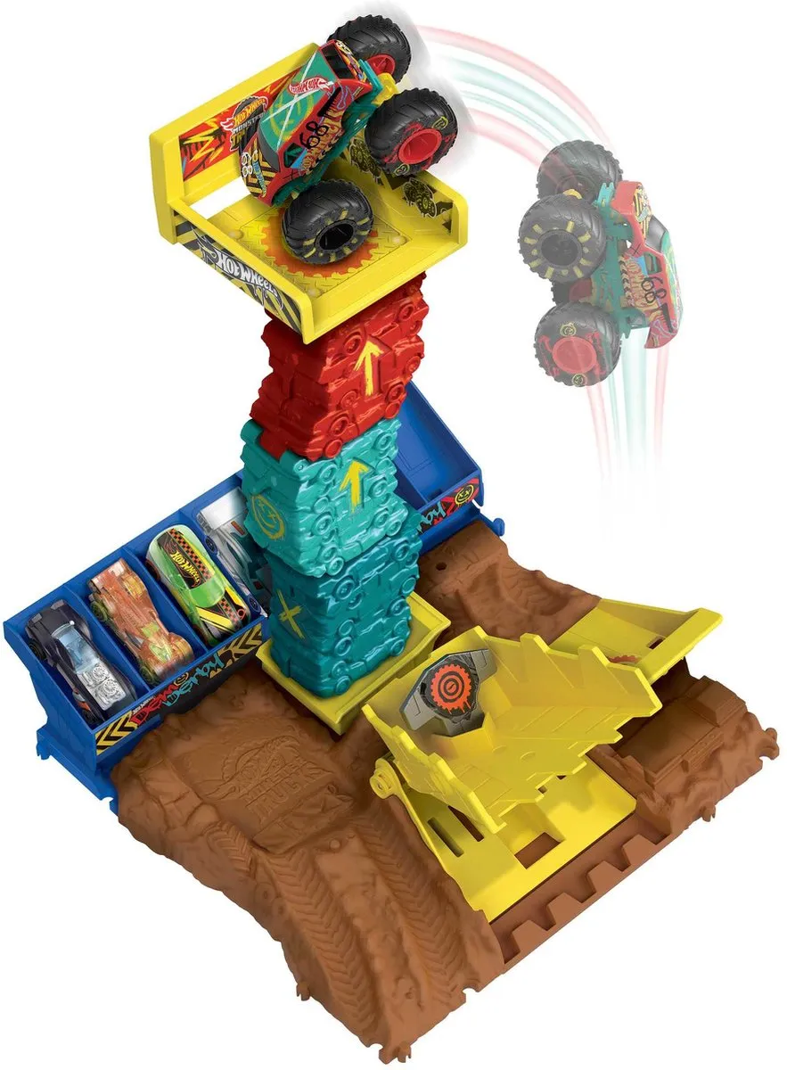 Hot Wheels Monster Trucks Arena Smashers Demo Derby Car - HNB94 - afbeelding 4 van 6