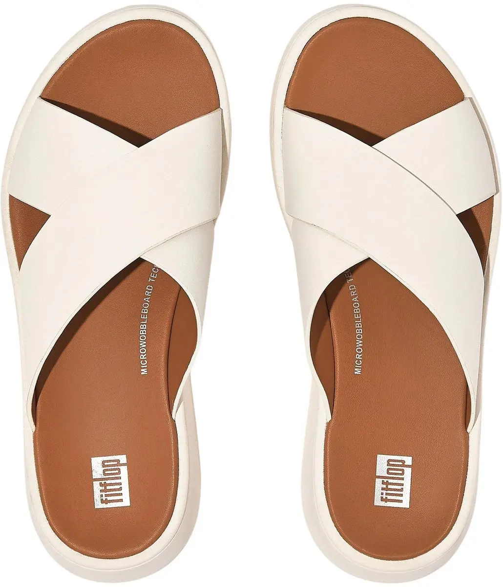 FitFlop F-Mode Platform Slides Dames 39 - Off White/Bruin
