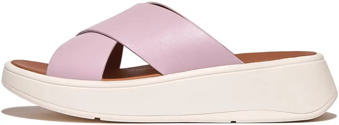 FitFlop F-Mode Platform Slides Dames 39 - Off White/Bruin