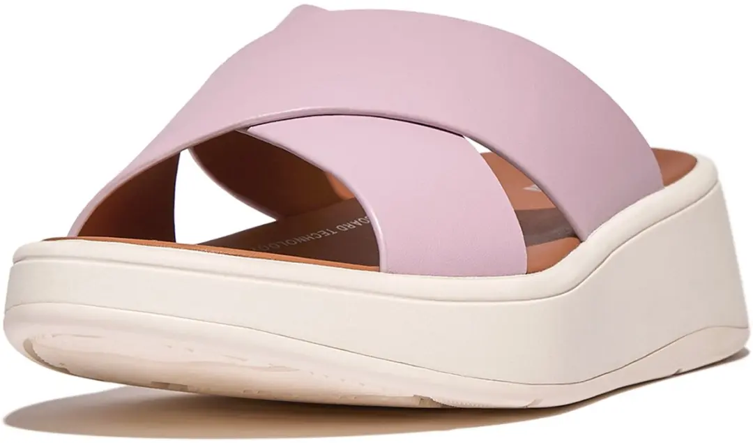 FitFlop F-Mode Platform Slides Dames 39 - Off White/Bruin