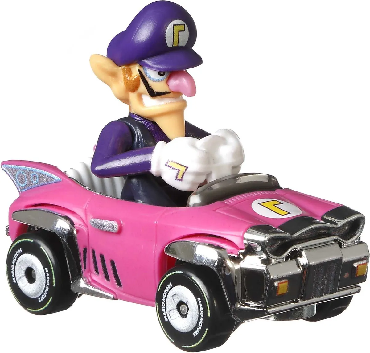 Hot Wheels Super Mario Kart Waluigi Voertuig GJH54 - Multikleur - afbeelding 6 van 6