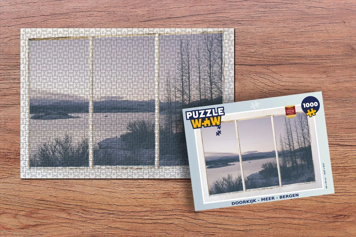 PuzzleWow Doorkijk Berg Legpuzzel 1000 Stuks - Multicolor