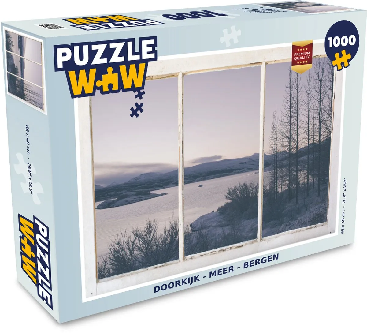 PuzzleWow Doorkijk Berg Legpuzzel 1000 Stuks - Multicolor