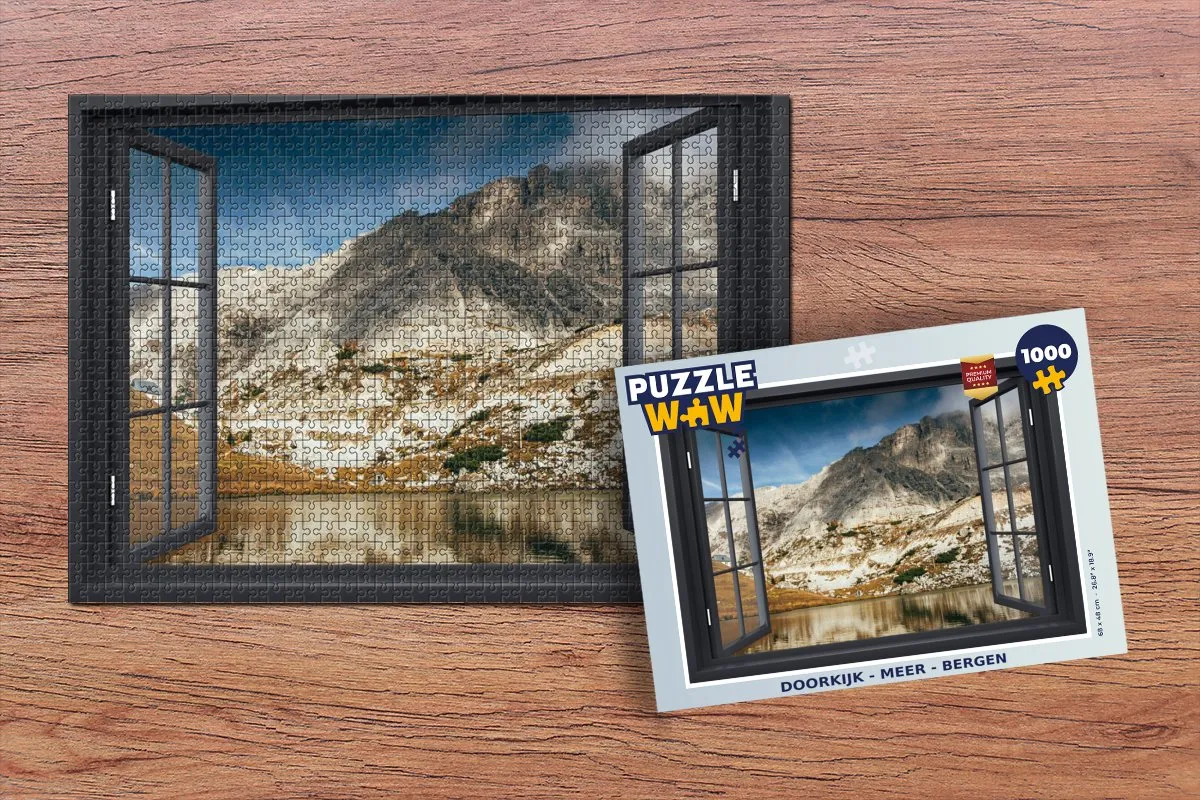 PuzzleWow Doorkijk Berg Legpuzzel 1000 Stuks - Multicolor