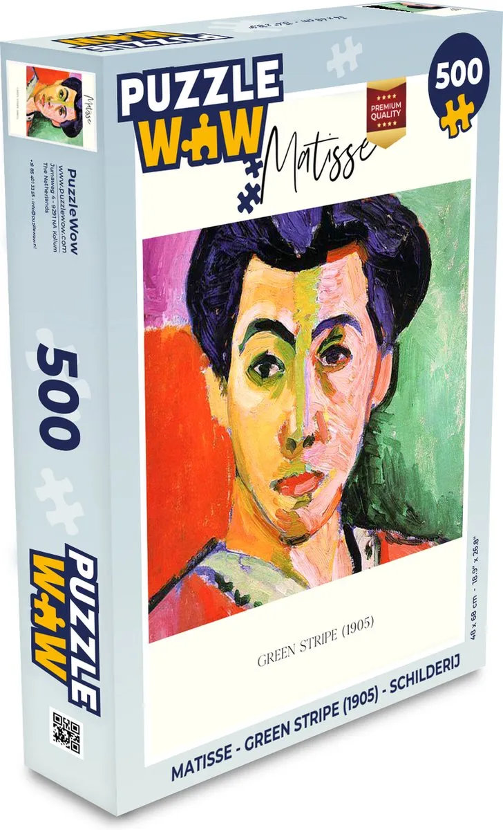 PuzzleWow Matisse Green Stripe Legpuzzel 500 Stuks - Multicolor