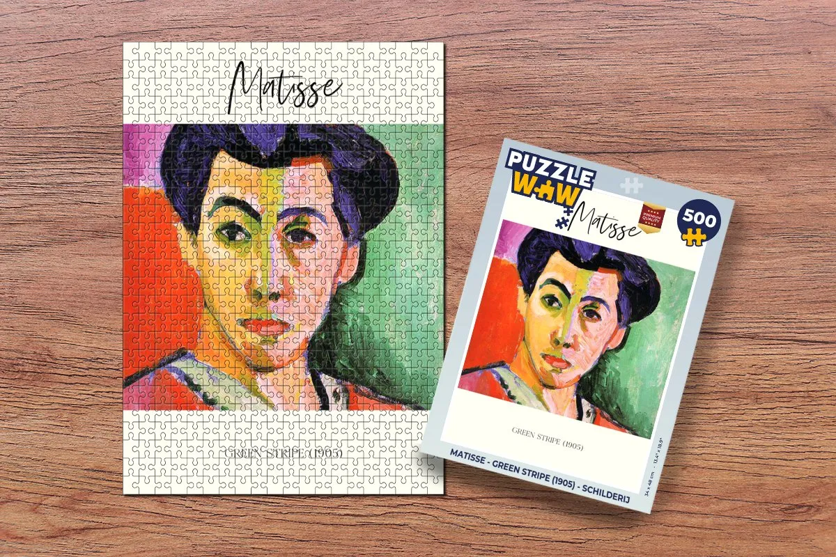 PuzzleWow Matisse Green Stripe Legpuzzel 500 Stuks - Multicolor