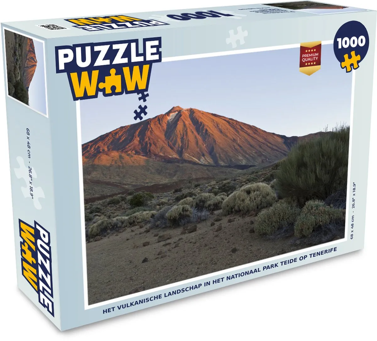PuzzleWow Vulkanisch Landschap Teide Legpuzzel 1000 Stuks - Multicolor