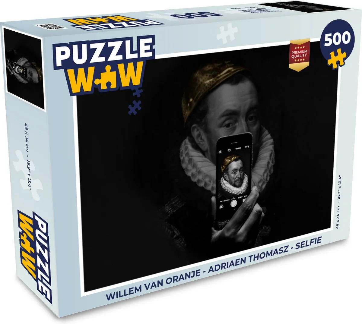 PuzzleWow Willem van Oranje Legpuzzel 500 Stuks - Multicolor