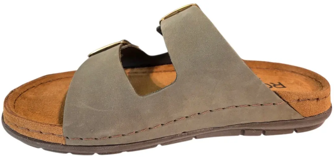 Rohde 5865 61 Slippers Dames - Olijfgroen Leer - 38