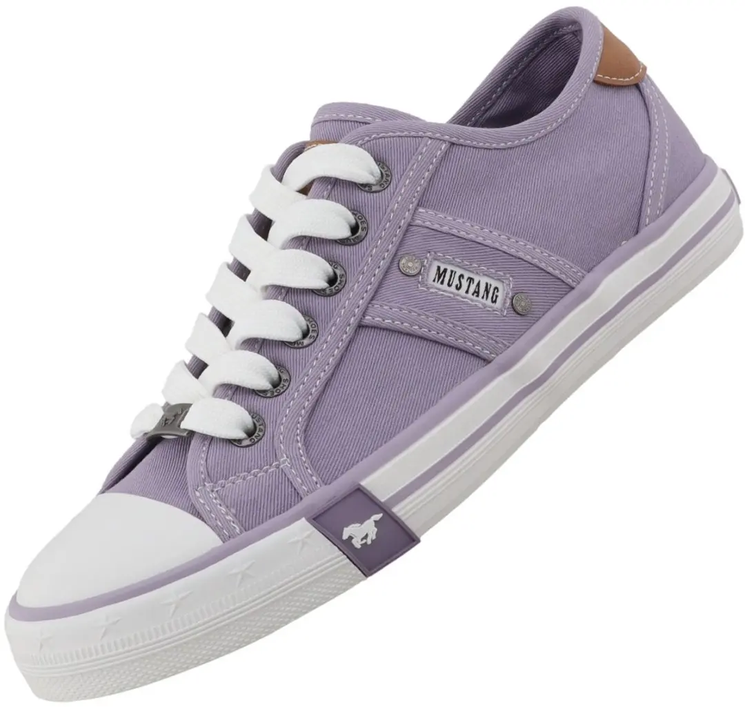 Mustang dames canvas sneaker paars
