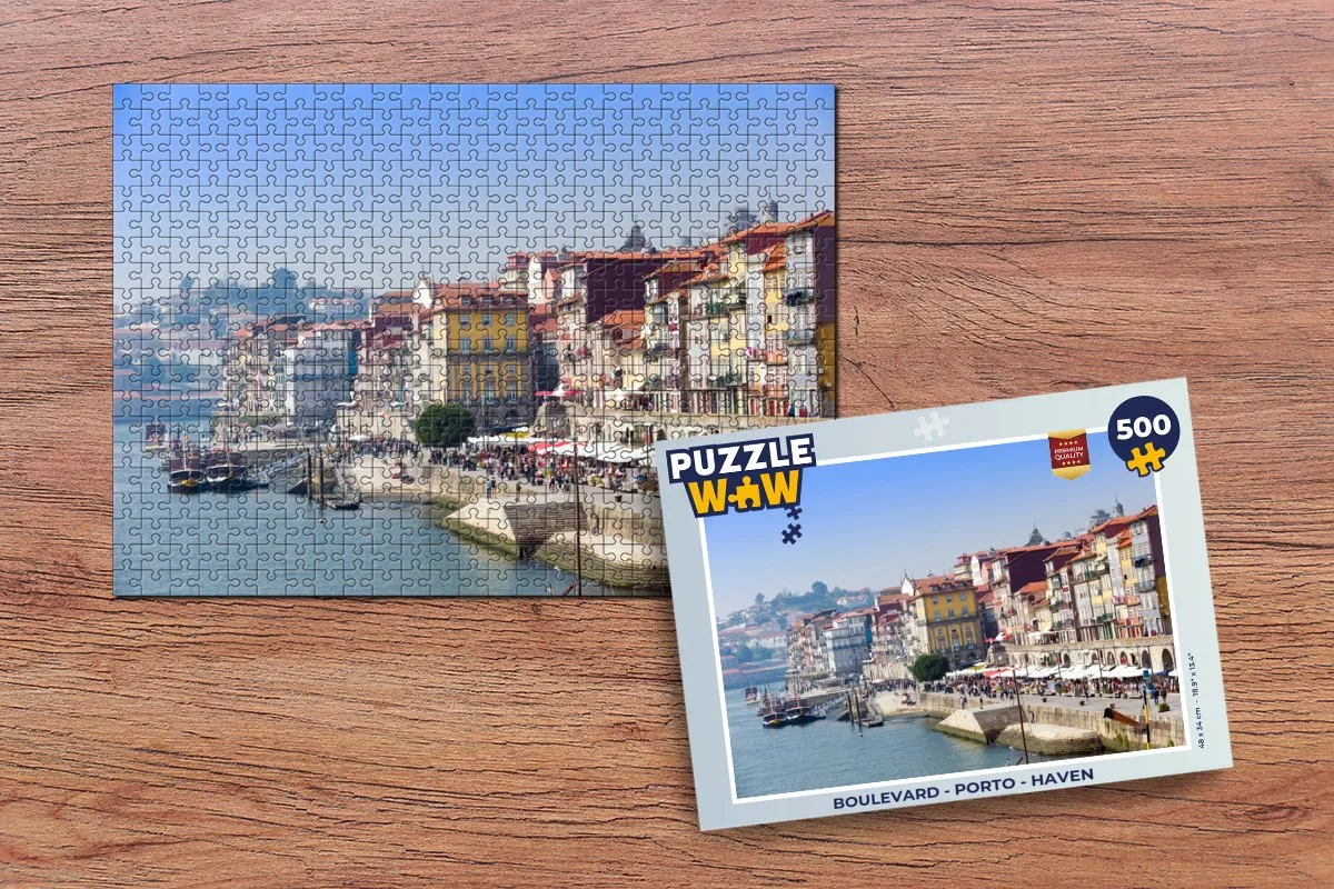 PuzzleWow Puzzel Boulevard Porto Haven 500 Stuks - Multicolor