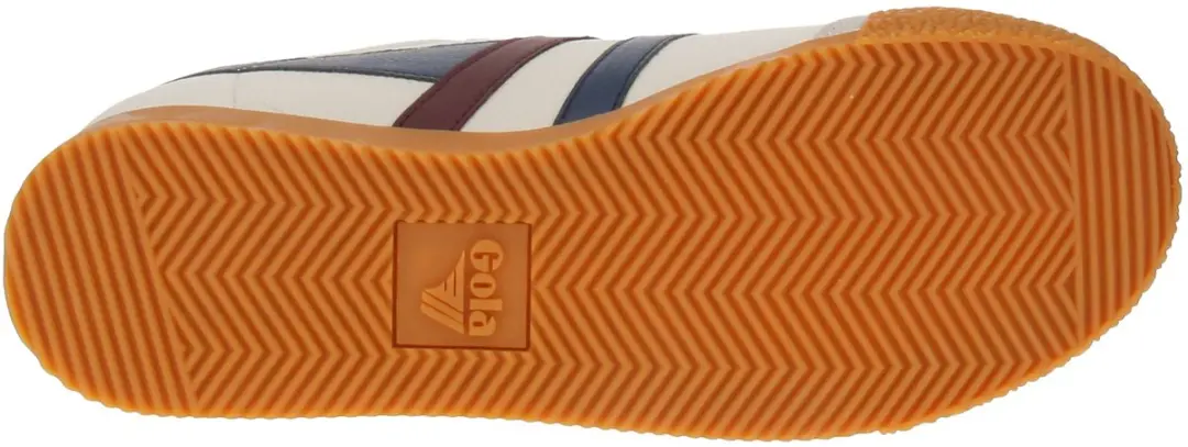 Gola Harrier Leer Herensneaker - Off White/Navy/Burgundy