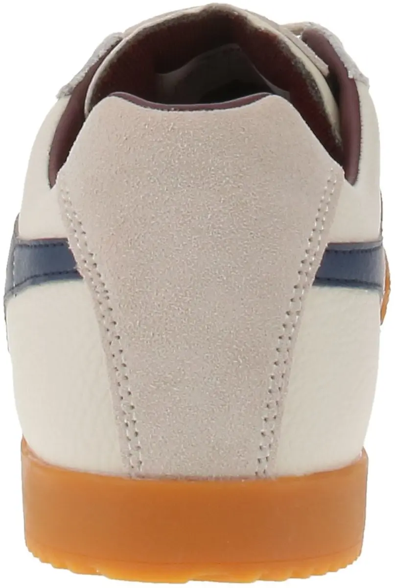 Gola Harrier Leer Herensneaker - Off White/Navy/Burgundy