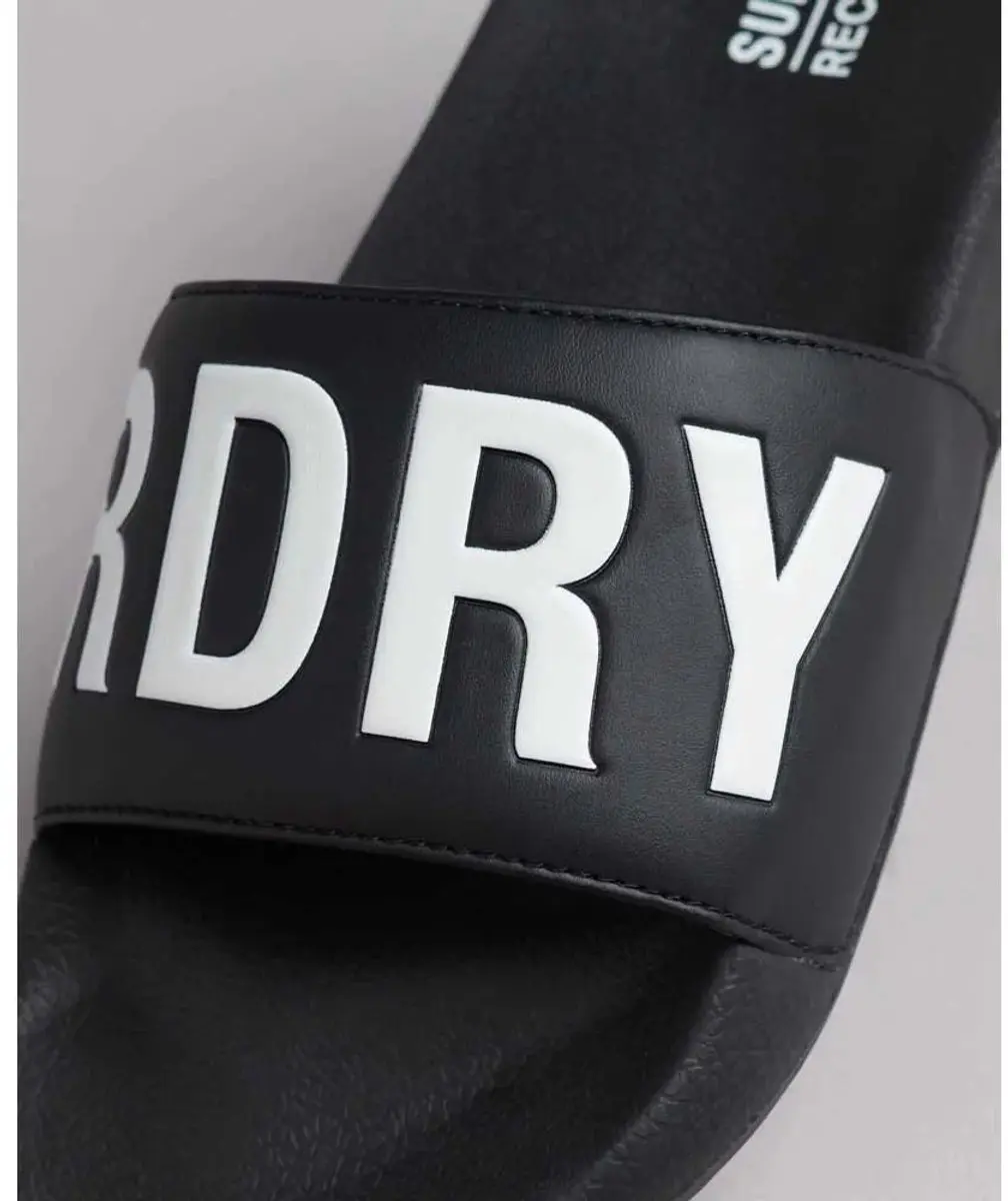 Superdry Code Core Badslippers Dames - 36/37 - Black/White - afbeelding 5 van 5