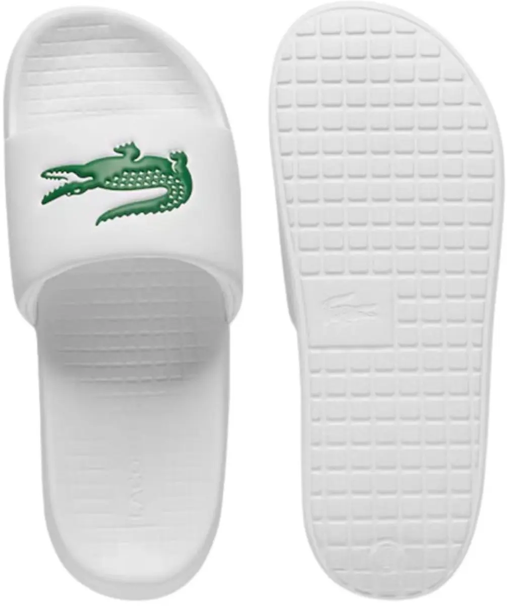Lacoste Serve Slide 1.0 125 1 CMA Heren Slippers - Wit/Groen - afbeelding 3 van 6