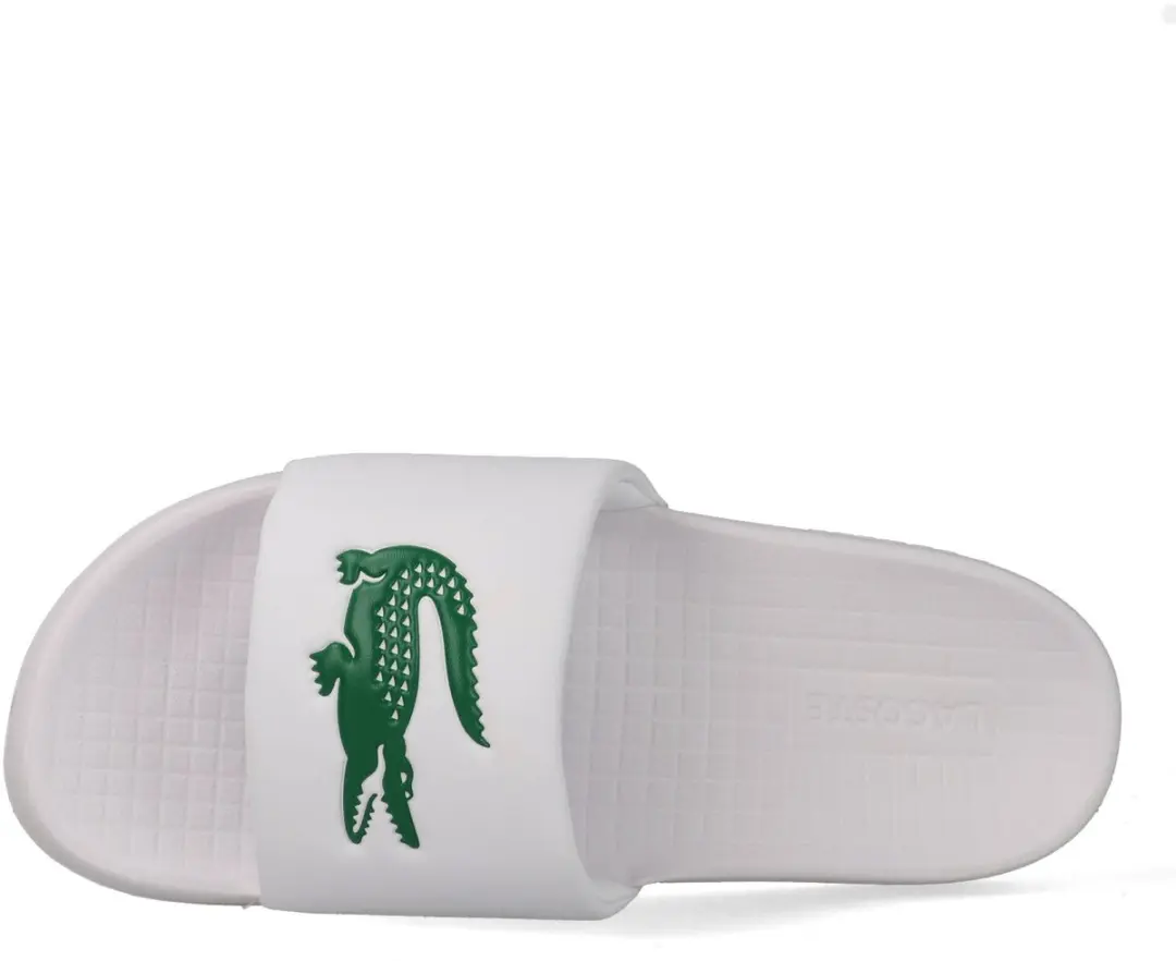 Lacoste Serve Slide 1.0 125 1 CMA Heren Slippers - Wit/Groen - afbeelding 6 van 6