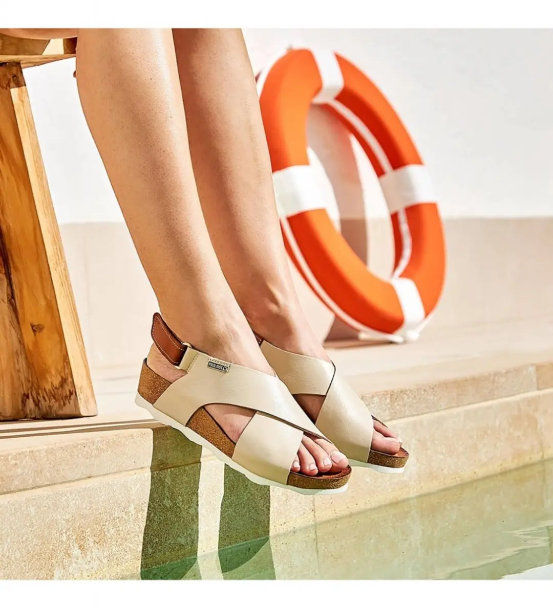 Pikolinos Mahon W9E-0912 Dames Sandalen - 38 - Crème