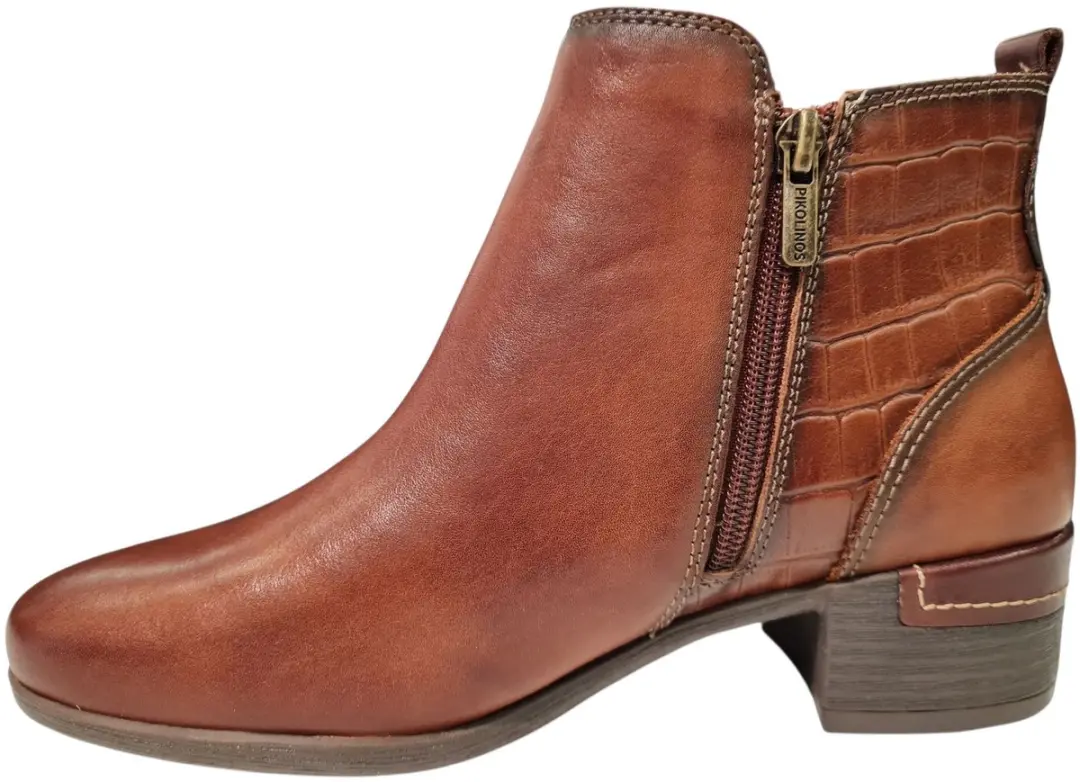 Pikolinos Malaga W6W-8968C1 Dames Enkellaars - Cognac - Maat 40