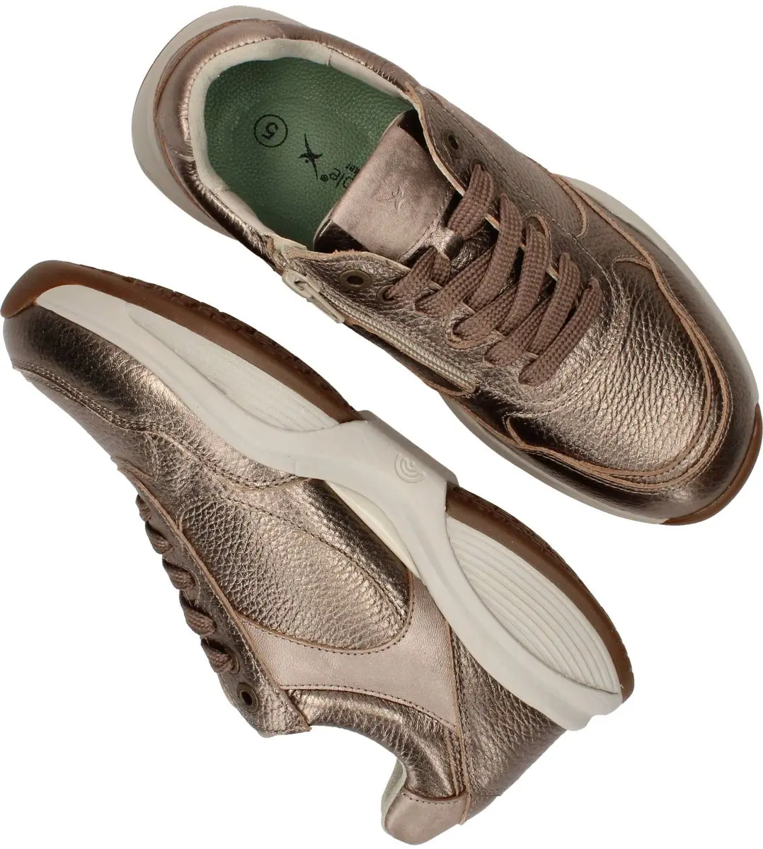 Xsensible Dames Veterschoenen - Goud - afbeelding 5 van 6