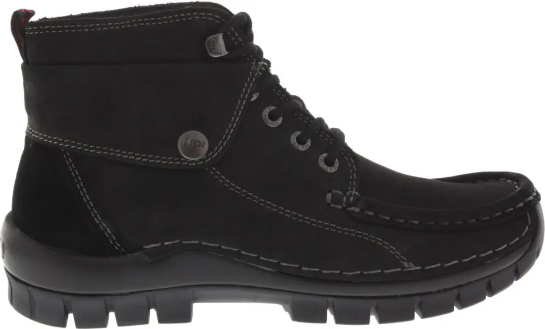 Wolky Dames Hoge veterschoenen 04725 Jump Zwart