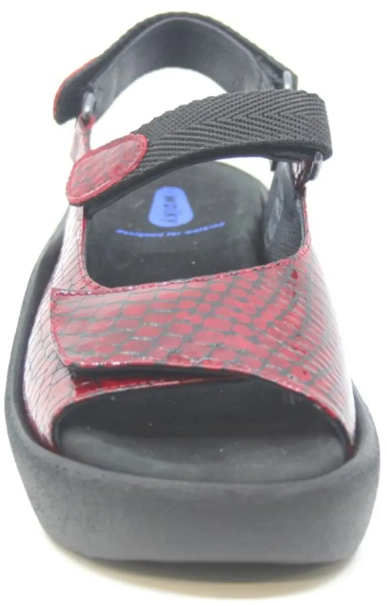 Wolky Jewel Mini Croco Sandalen - Rood - 38 - afbeelding 4 van 6