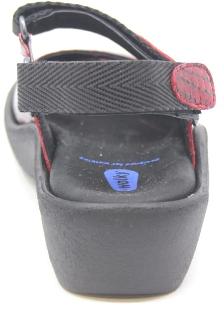 Wolky Jewel Mini Croco Sandalen - Rood - 38 - afbeelding 3 van 6