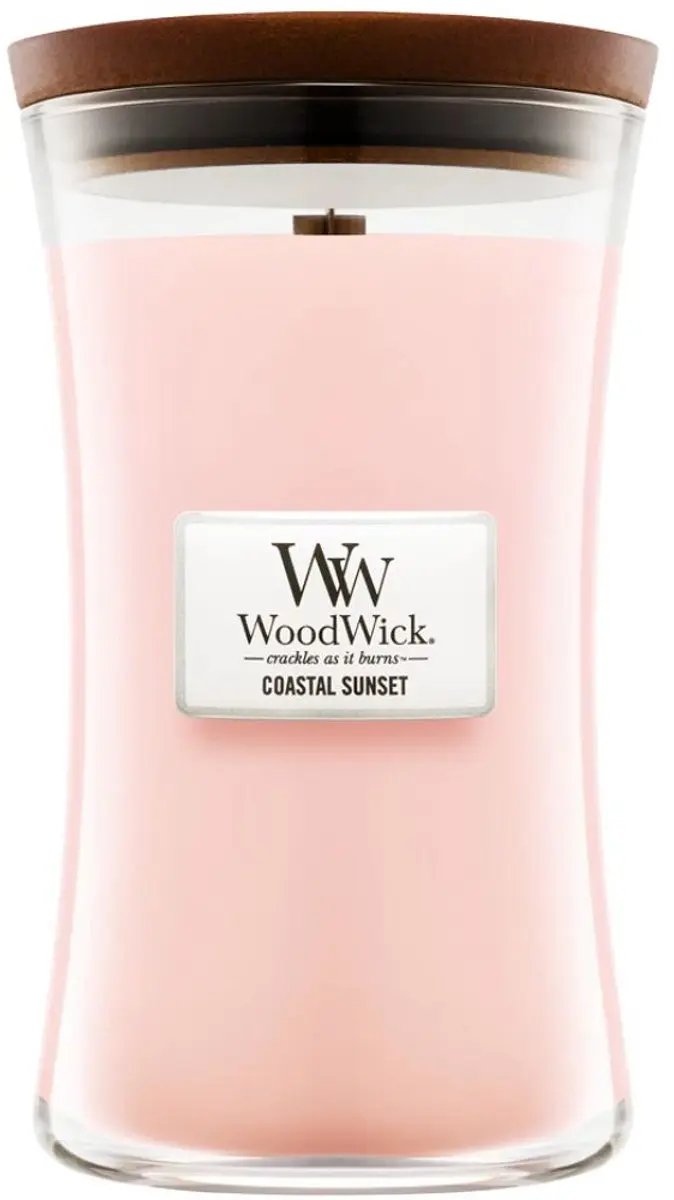 Woodwick Hourglass Medium Geurkaars Coastal Sunset - 60 Branduren - afbeelding 4 van 5