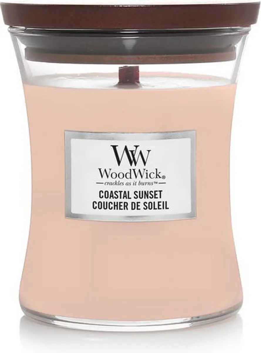 Woodwick Hourglass Medium Geurkaars Coastal Sunset