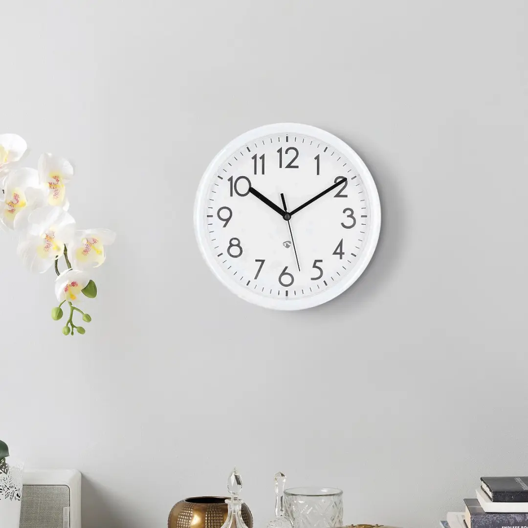 Nedis Wandklok CLWA105WT - 22cm - Wit