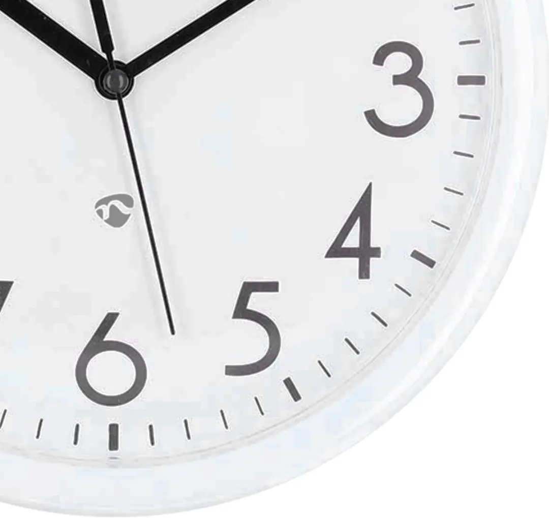 Nedis Wandklok CLWA105WT - 22cm - Wit