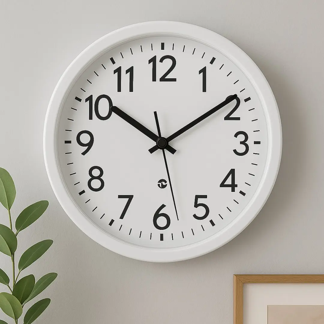 Nedis Wandklok CLWA105WT - 22cm - Wit