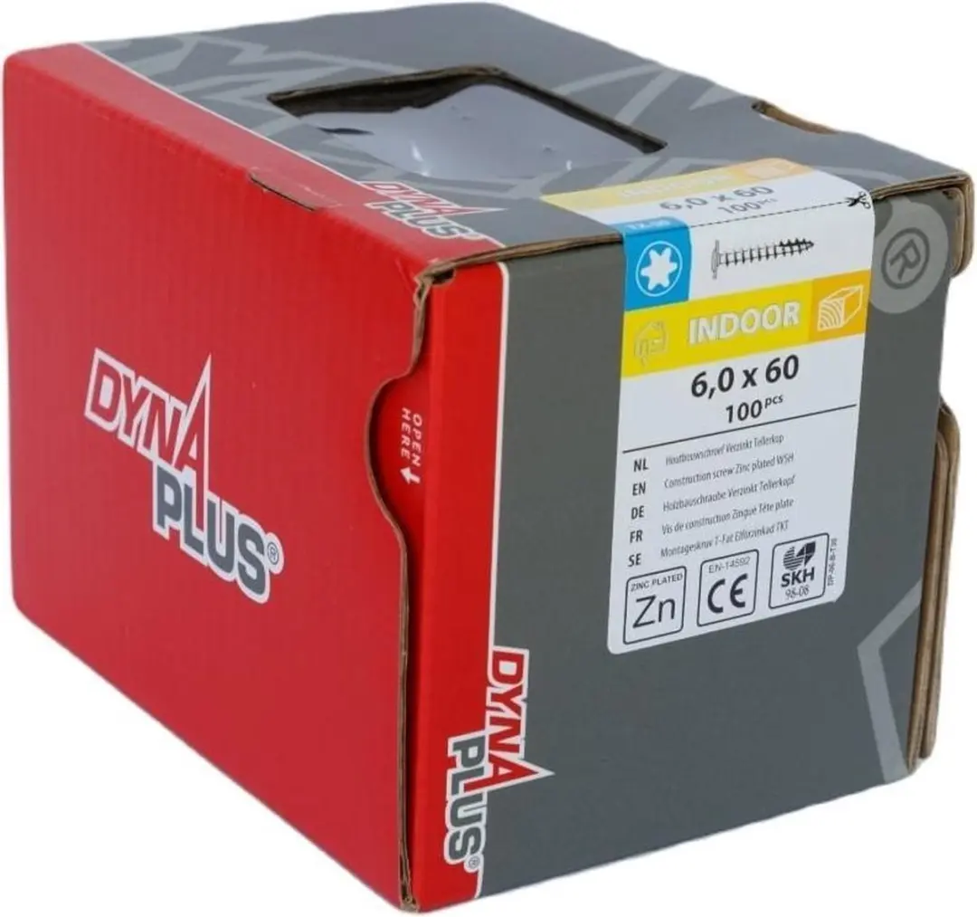 Dynaplus Torx 30 Tellerkop Schroeven 6x60mm - 100 Stuks - afbeelding 6 van 6
