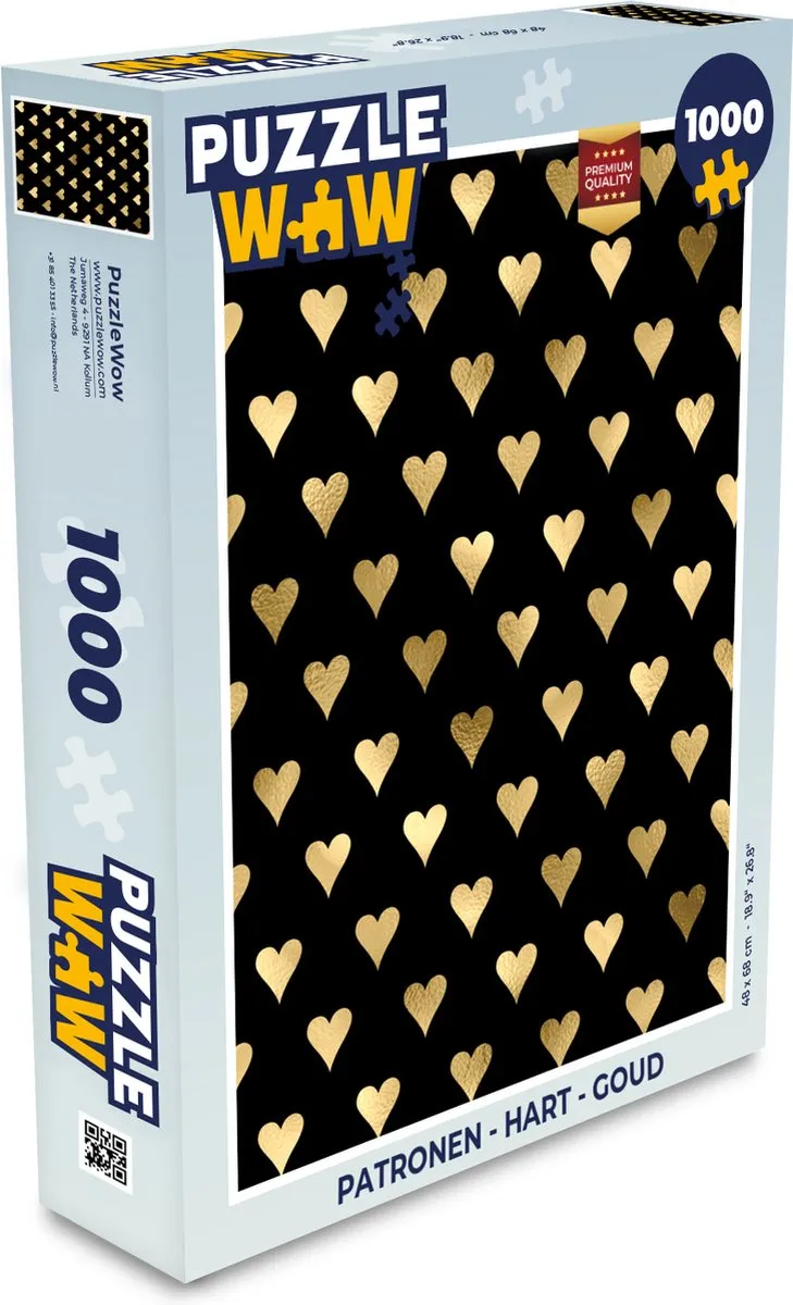 PuzzleWow Legpuzzel Hart 1000 Stuks - Multicolor