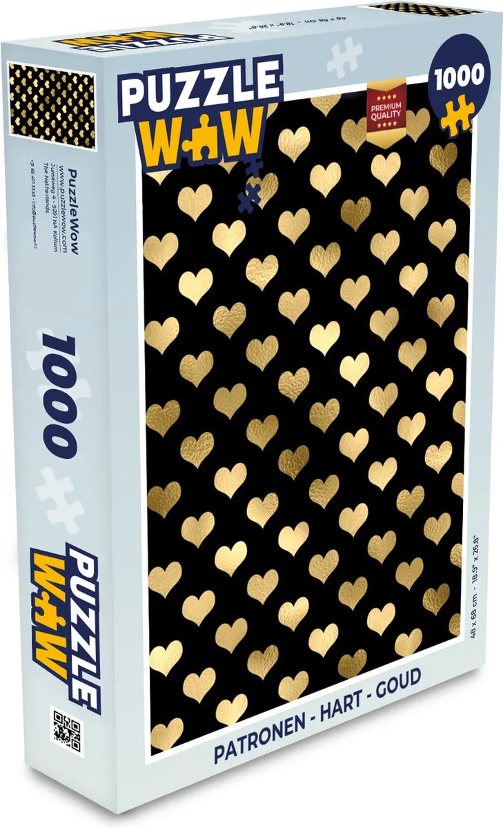 PuzzleWow Legpuzzel Hart 1000 Stuks - Multicolor