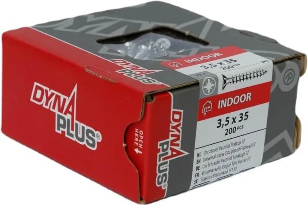 Dynaplus Unischroef 3,5 x 35 mm POZI platkop - 200 stuks - afbeelding 6 van 6