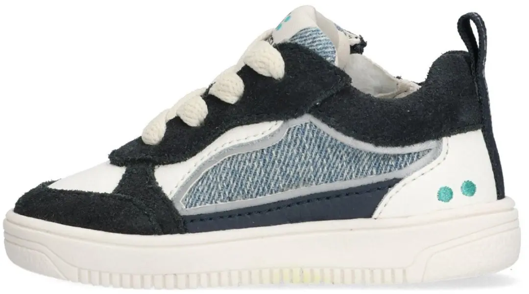 BunniesJR 225251-420 Jongens Lage Sneakers - Blauw/Wit - afbeelding 3 van 6